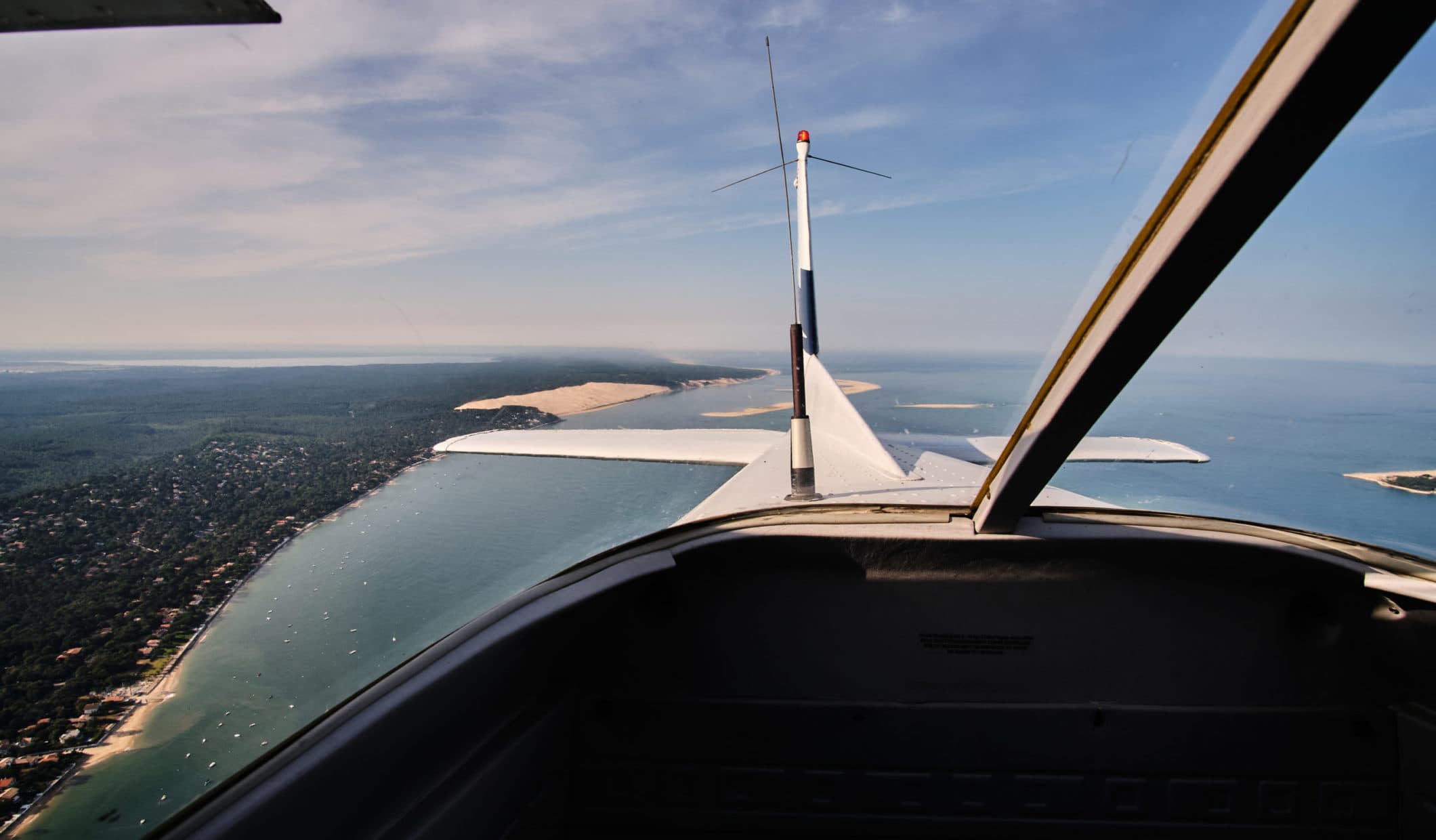 Vue aérienne du Cap Ferret et du Bassin d'Arcachon